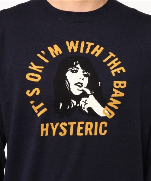 HYSTERIC GLAMOUR(ヒステリックグラマー)の「IT’S OK編込 プルオーバー(ニット/セーター・メンズ・トップグレー/ピンク/ネイビー・LARGE/SMALL/MEDIUM)」の12枚目の写真