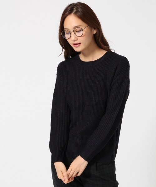 GLOBAL WORK(グローバルワーク)の「【一部店舗限定】7ゲージネック2WAYニットプルオーバー長袖/727599(ニット/セーター・レディース・ホワイト/ネイビー/グレー・MEDIUM/LARGE)」の6枚目の写真