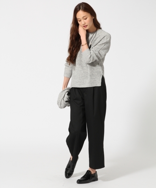 GLOBAL WORK(グローバルワーク)の「【一部店舗限定】7ゲージネック2WAYニットプルオーバー長袖/727599(ニット/セーター・レディース・ホワイト/ネイビー/グレー・MEDIUM/LARGE)」の8枚目の写真