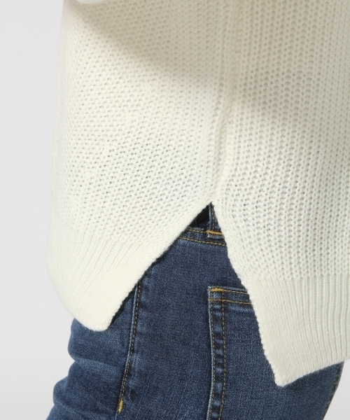 GLOBAL WORK(グローバルワーク)の「【一部店舗限定】7ゲージネック2WAYニットプルオーバー長袖/727599(ニット/セーター・レディース・ホワイト/ネイビー/グレー・MEDIUM/LARGE)」の9枚目の写真