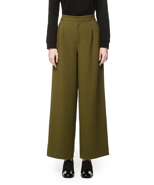 CLANE（クラネ）の「WIDE LONG PANTS（その他パンツ・レディース・カーキ/ブラック/ネイビー・0/2/1）」の5枚目の写真