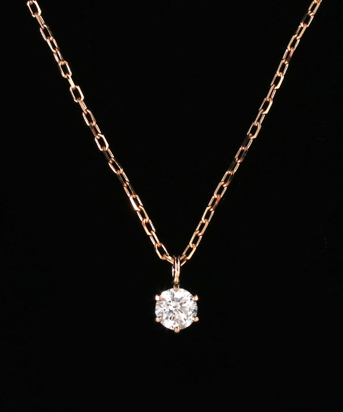SIENA ROSE（シエナロゼ）の「一粒ダイヤモンドの18金ネックレス[0.05ct]（ネックレス・レディース・イエローゴールド/ピンクゴールド・FREE）」の2枚目の写真