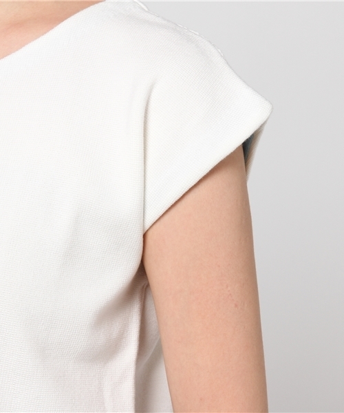 LOVELESS（ラブレス）の「【LOVELESS】WOMENS フレンチスリーブトップス（ニット/セーター・レディース・ネイビー/ホワイト・36/34）」の7枚目の写真