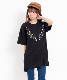 SpRay | 花刺繍S/S BIG T(Tシャツ/カットソー)