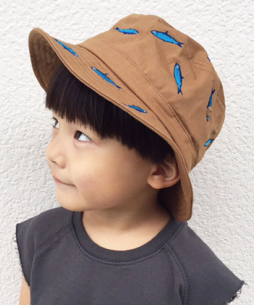 GRIN BUDDY（グリンバディ）の「【GRIN BUDDY(グリンバディ）】キッズハット/Kids Sea Cat Hat（ハット・キッズ・ブラック/ベージュ/ホワイト・52㎝）」の3枚目の写真
