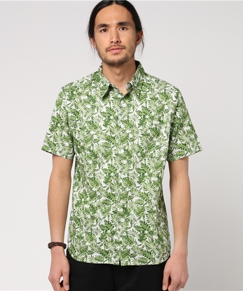 ikka（イッカ）の「リーフプリントシャツ（シャツ/ブラウス・メンズ・ブラウン/グリーン・LARGE/MEDIUM/X-LARGE）」の11枚目の写真
