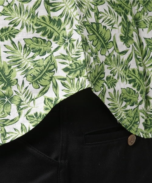 ikka（イッカ）の「リーフプリントシャツ（シャツ/ブラウス・メンズ・ブラウン/グリーン・LARGE/MEDIUM/X-LARGE）」の8枚目の写真