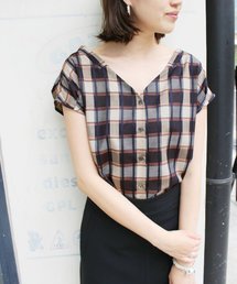 SLOBE IENA | マルチパターンVネックブラウス◆(シャツ/ブラウス)
