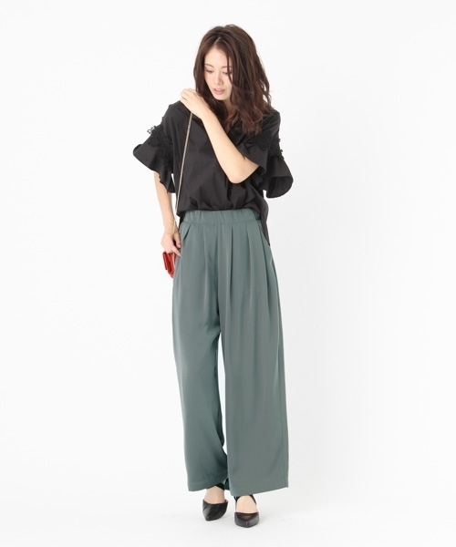 Andemiu（アンデミュウ）の「ヌケエリソデレースフリルブラウス769075（シャツ/ブラウス・レディース・ブラック/オフホワイト/キャメル・FREE）」の13枚目の写真