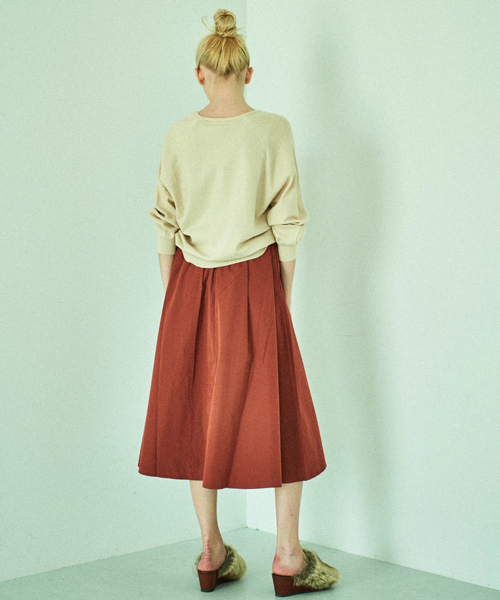 AMERICAN HOLIC（アメリカンホリック）の「ピーチイレヘムロングスカート（スカート・レディース・ブラック/ベージュ/パープル/ネイビー/カーキ/ピンク/ターコイズブルー/ボルドー/マスタード/オレンジ系その他・FREE）」の20枚目の写真