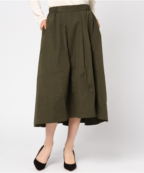 AMERICAN HOLIC（アメリカンホリック）の「ピーチイレヘムロングスカート（スカート・レディース・ブラック/ベージュ/パープル/ネイビー/カーキ/ピンク/ターコイズブルー/ボルドー/マスタード/オレンジ系その他・FREE）」の4枚目の写真