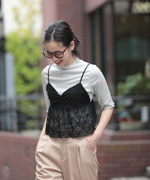 WEGO（ウィゴー）の「WEGO/フリルレースビスチェ（ベスト・レディース・ターコイズブルー/ブラック/キャメル・FREE）」の12枚目の写真