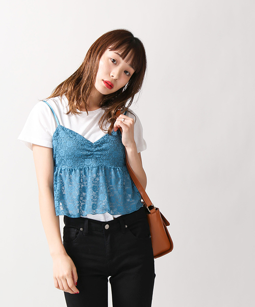 WEGO（ウィゴー）の「WEGO/フリルレースビスチェ（ベスト・レディース・ターコイズブルー/ブラック/キャメル・FREE）」の14枚目の写真