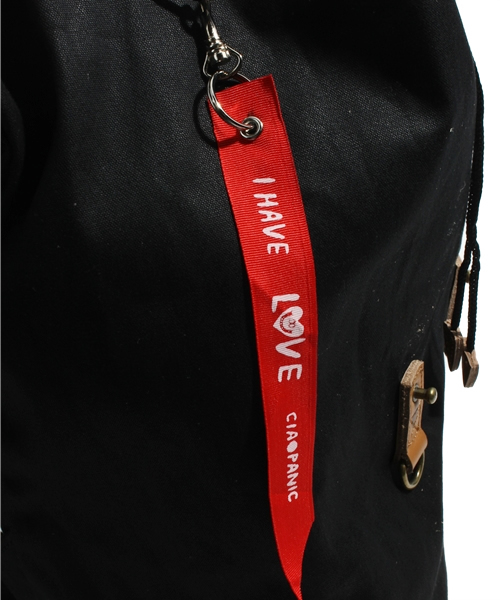 CIAOPANIC（チャオパニック）の「IHAVELOVEナップサック（バックパック/リュック・メンズ・ブラック/ネイビー/ピンク/グレー・FREE）」の6枚目の写真