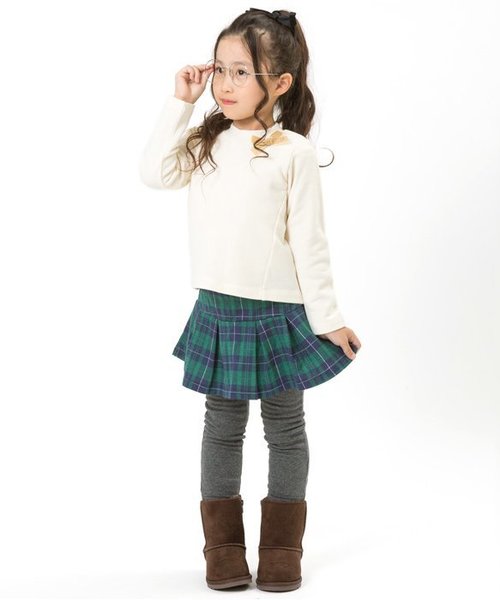 apres les cours（アプレレクール）の「リボンAライントレーナー（スウェット・キッズ・ブラック/アイボリー/ライトグレー/ピンク・140/80/100/120/90/110/130）」の14枚目の写真