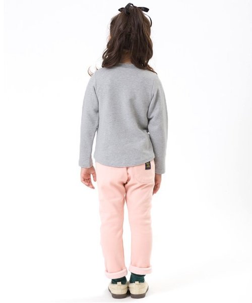 apres les cours（アプレレクール）の「リボンAライントレーナー（スウェット・キッズ・ブラック/アイボリー/ライトグレー/ピンク・140/80/100/120/90/110/130）」の5枚目の写真
