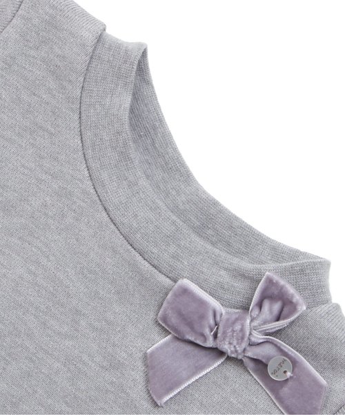 apres les cours（アプレレクール）の「リボンAライントレーナー（スウェット・キッズ・ブラック/アイボリー/ライトグレー/ピンク・140/80/100/120/90/110/130）」の6枚目の写真