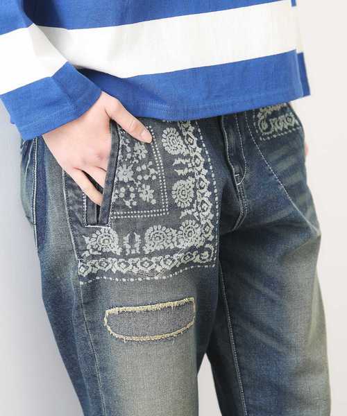 CUBE SUGAR（キューブシュガー）の「抜染プリントデニムパンツ（デニムパンツ・レディース・ブルー系その他/ワンウォッシュ・S/M）」の6枚目の写真