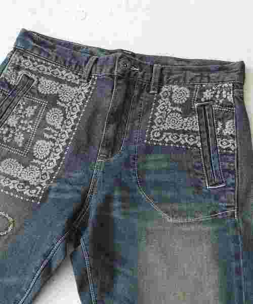 CUBE SUGAR（キューブシュガー）の「抜染プリントデニムパンツ（デニムパンツ・レディース・ブルー系その他/ワンウォッシュ・S/M）」の12枚目の写真