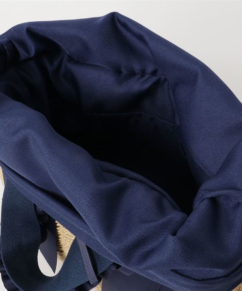 KOBE LETTUCE（コウベレタス）の「グログランリボンフリルデザインカゴバッグ 鞄 カバン かご バスケット レディース[B1145]神戸レタス（ハンドバッグ・レディース・ベージュ/ネイビー/ブラック・FREE）」の8枚目の写真