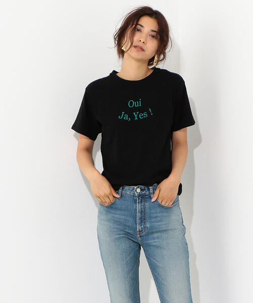 Jewel Changes(ジュエルチェンジズ)の「SMF Oui Tシャツ / ロゴTシャツ(Tシャツ/カットソー・レディース・ブラック/オフホワイト・FREE)」の2枚目の写真