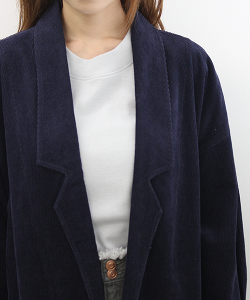 Kastane（カスタネ）の「コーデュロイBIGジャケット（その他アウター・レディース・ベージュ/ネイビー・FREE）」の8枚目の写真