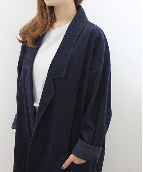 Kastane（カスタネ）の「コーデュロイBIGジャケット（その他アウター・レディース・ベージュ/ネイビー・FREE）」の6枚目の写真