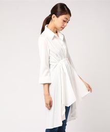 イレギュラーヘムドレープシャツチュニック＊レディース/ロングシャツ[C3450]神戸レタス