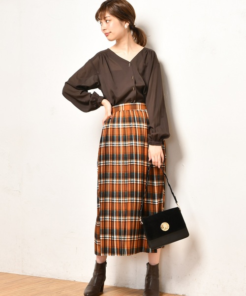 natural couture(ナチュラルクチュール)の「PPいろいろ柄ブラウス(シャツ/ブラウス・レディース・ブラック/パープル/ブラウン/アイボリー/キャメル/レオパード・FREE)」の9枚目の写真