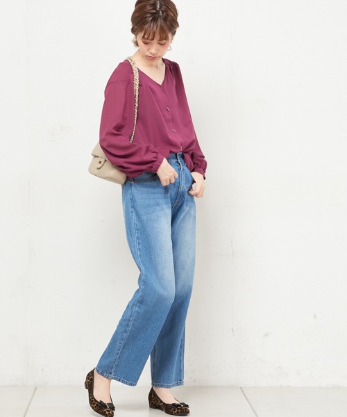 natural couture(ナチュラルクチュール)の「PPいろいろ柄ブラウス(シャツ/ブラウス・レディース・ブラック/パープル/ブラウン/アイボリー/キャメル/レオパード・FREE)」の12枚目の写真