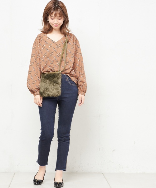 natural couture(ナチュラルクチュール)の「PPいろいろ柄ブラウス(シャツ/ブラウス・レディース・ブラック/パープル/ブラウン/アイボリー/キャメル/レオパード・FREE)」の19枚目の写真