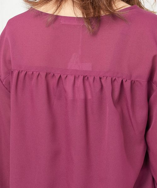 natural couture(ナチュラルクチュール)の「PPいろいろ柄ブラウス(シャツ/ブラウス・レディース・ブラック/パープル/ブラウン/アイボリー/キャメル/レオパード・FREE)」の10枚目の写真