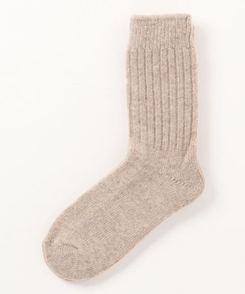 minia(ミニア)の「クルー丈太リブソックス ◆(ソックス/靴下・レディース・ベージュ/ブラウン/グレー/レッド/ブラック・FREE)」の9枚目の写真