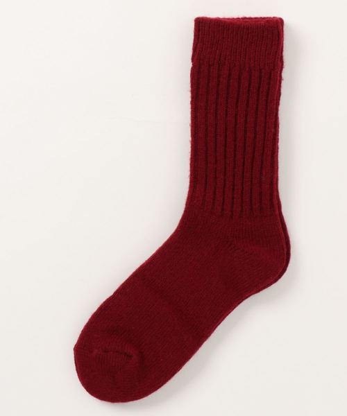 minia(ミニア)の「クルー丈太リブソックス ◆(ソックス/靴下・レディース・ベージュ/ブラウン/グレー/レッド/ブラック・FREE)」の8枚目の写真