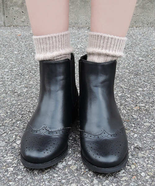 minia(ミニア)の「クルー丈太リブソックス ◆(ソックス/靴下・レディース・ベージュ/ブラウン/グレー/レッド/ブラック・FREE)」の13枚目の写真