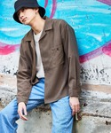 KANGOL | ▽WEB限定 KANGOL/カンゴール 別注 L/Sリラックスオープンカラーシャツ 2019AW(襯衫)