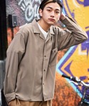 KANGOL | ▽WEB限定 KANGOL/カンゴール 別注 L/Sリラックスオープンカラーシャツ 2019AW(襯衫)