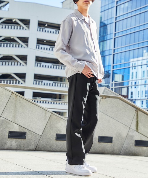 KANGOL（カンゴール）の「▽WEB限定 KANGOL/カンゴール 別注 L/Sリラックスオープンカラーシャツ（シャツ/ブラウス・メンズ・ライトグレー/ブラック/ベージュ/ネイビー/ピンク/ライトパープル/ダークグリーン/ダークブラウン/ボルドー/ダークベージュ/グリーン系その他/ベージュ系その他/ライトブルー/グレイッシュベージュ・M/L）」の20枚目の写真