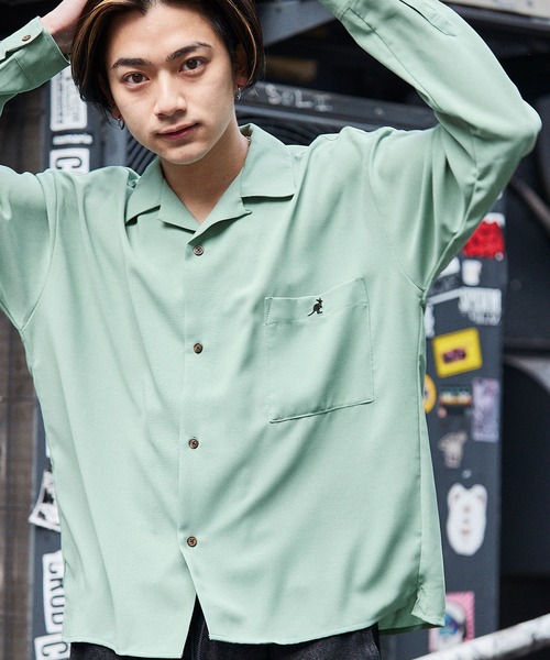 【新品未使用】24ss クルニ　ノーカラーシャツ CULLNI（クルニ）の「24-AW-010 / Double Satin Bio Color Zip