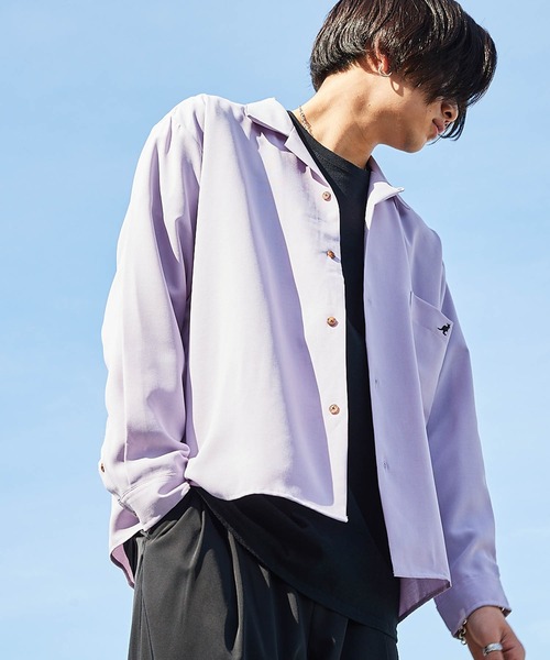 ▽WEB限定 KANGOL/カンゴール 別注 L/Sリラックスオープンカラーシャツ
