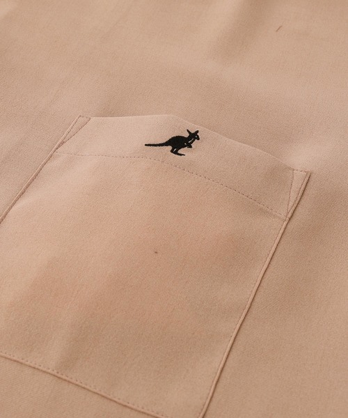 KANGOL（カンゴール）の「▽WEB限定 KANGOL/カンゴール 別注 L/Sリラックスオープンカラーシャツ（シャツ/ブラウス・メンズ・ライトグレー/ブラック/ベージュ/ネイビー/ピンク/ライトパープル/ダークグリーン/ダークブラウン/ボルドー/ダークベージュ/グリーン系その他/ベージュ系その他/ライトブルー/グレイッシュベージュ・M/L）」の15枚目の写真