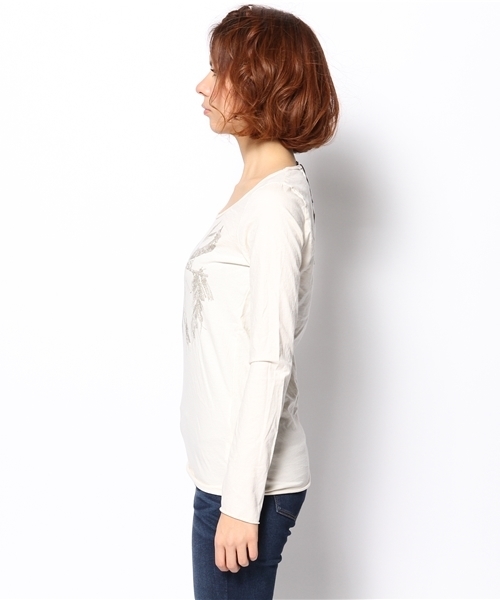 goa(ゴア)の「バッファロープリント長袖Tops(Tシャツ/カットソー・レディース・オフホワイト/ナチュラル・FREE)」の4枚目の写真