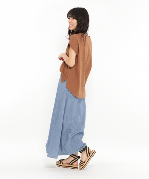 LAKOLE（ラコレ）の「ライトオンスデニムフレアスカート / LAKOLE（デニムスカート・レディース・インディゴブルー/ライトブルー/グレー・SMALL/MEDIUM）」の7枚目の写真