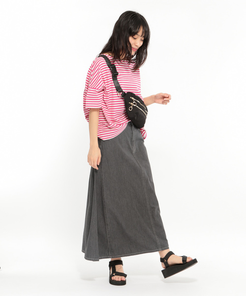 LAKOLE（ラコレ）の「ライトオンスデニムフレアスカート / LAKOLE（デニムスカート・レディース・インディゴブルー/ライトブルー/グレー・SMALL/MEDIUM）」の9枚目の写真