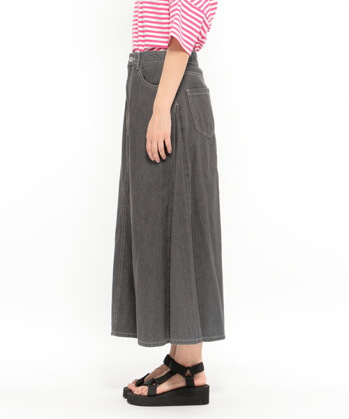 LAKOLE（ラコレ）の「ライトオンスデニムフレアスカート / LAKOLE（デニムスカート・レディース・インディゴブルー/ライトブルー/グレー・SMALL/MEDIUM）」の12枚目の写真