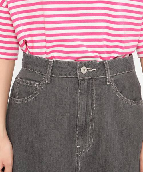 LAKOLE（ラコレ）の「ライトオンスデニムフレアスカート / LAKOLE（デニムスカート・レディース・インディゴブルー/ライトブルー/グレー・SMALL/MEDIUM）」の14枚目の写真