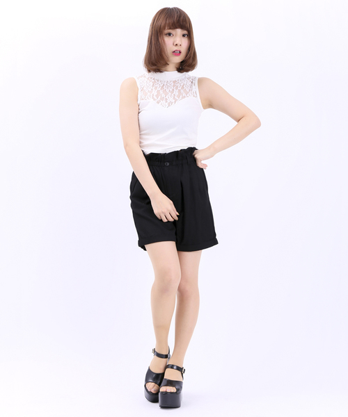 WEGO（ウィゴー）の「WEGO/ハイウエストカラーショーツ（その他パンツ・レディース・ブラック/グリーン/ブルー/レッド・FREE）」の20枚目の写真