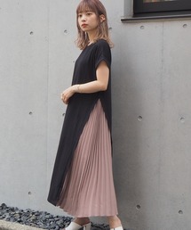 Tiptop ティップトップ の 2020ss新色登場 プリーツ切り替えロングワンピース ワンピース Wear