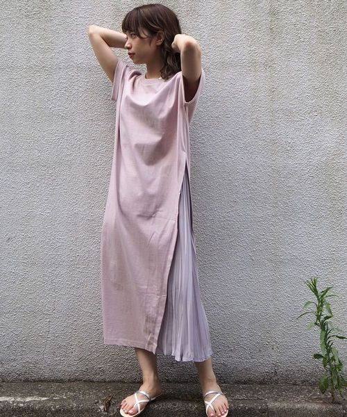 tiptop（ティップトップ）の「プリーツ切り替えロングワンピース（ワンピース・レディース・ブラック/ベージュ/ブラウン/アイボリー/グレイッシュベージュ/A/B/C/D/E・FREE）」の5枚目の写真