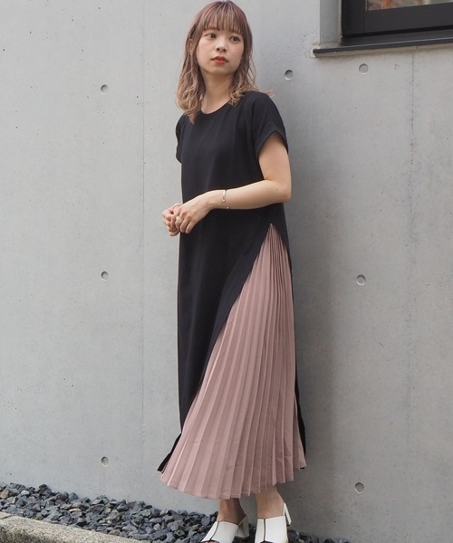 tiptop（ティップトップ）の「プリーツ切り替えロングワンピース（ワンピース・レディース・ブラック/ベージュ/ブラウン/アイボリー/グレイッシュベージュ/A/B/C/D/E・FREE）」の15枚目の写真